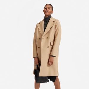 Everlane Italian ReWool Overcoat - Camel, Size 0